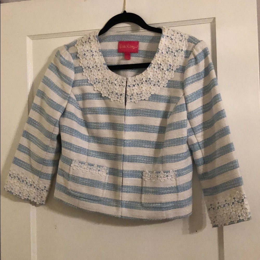 Lilly Pulitzer Flutter Blue Hyacinth Jacket